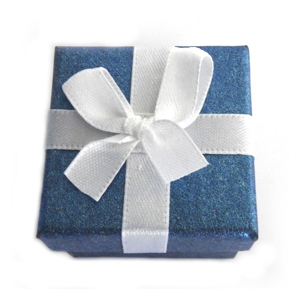 Cardboard Jewelry Bangle Gift Box With White Silk Bow and Padding Set of 30